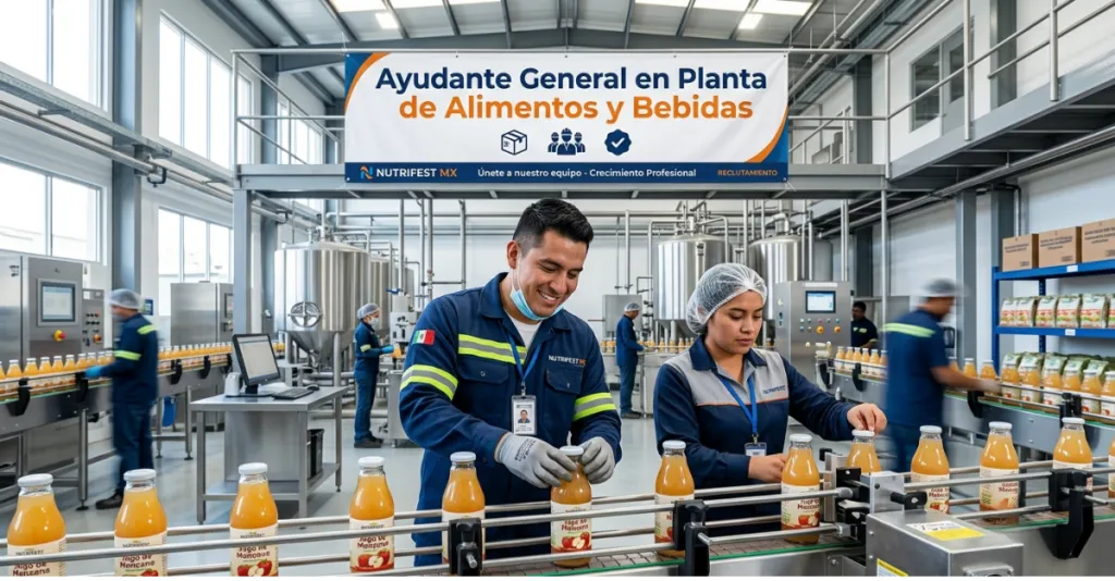 Ayudante General en Planta de Alimentos y Bebidas
